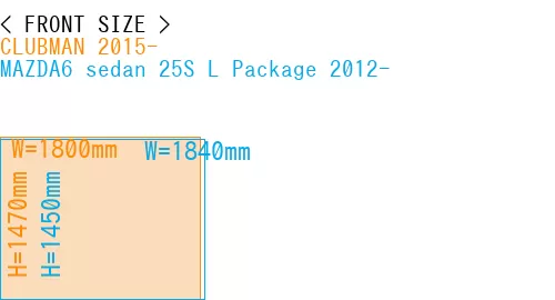 #CLUBMAN 2015- + MAZDA6 sedan 25S 
L Package 2012-